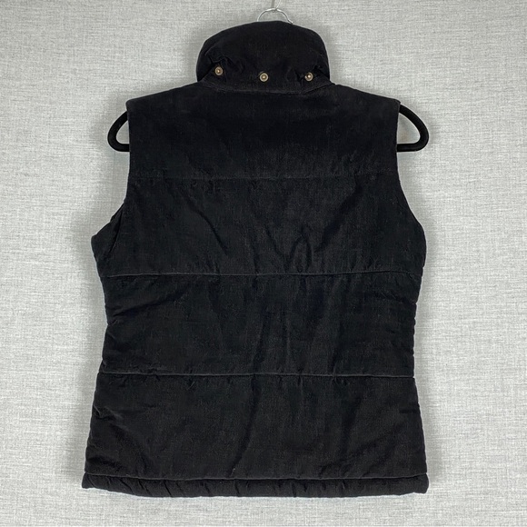 Corduroy Puffer Vest Sz Medium Streetwear Society Black Removable Hood - Picture 3 of 10